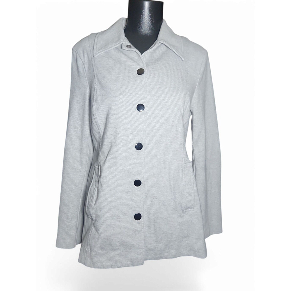 Cabi Gray Button Down Jacket Size Medium - image 1